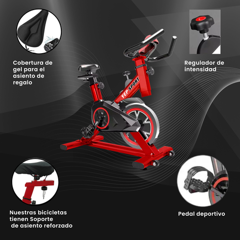 Bicicleta Spinning Estática Con Monitor Yepsport-4