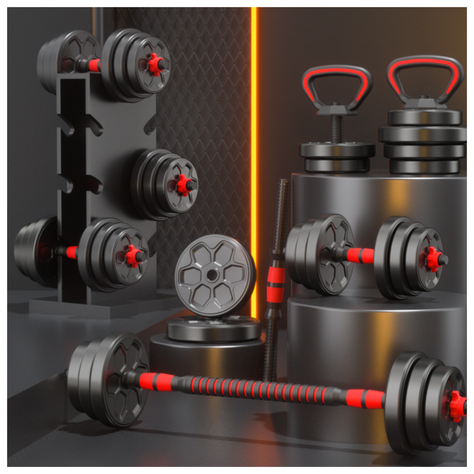 Set Mancuernas Convertible A Barra Ajustables 10 Kg-1
