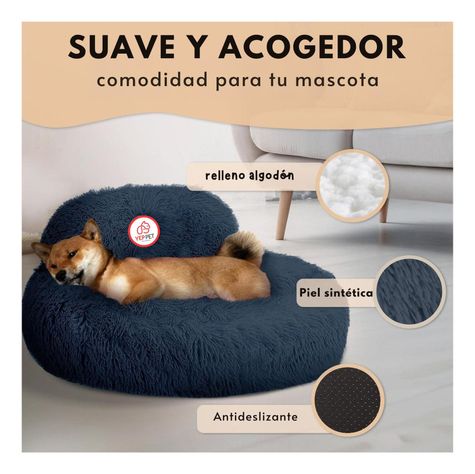 Cama Mascota Grande Yep Pet Perro L Antiestrés Y Ronquido-3
