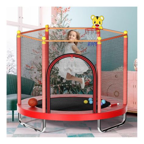 Cama Elástica Roja 150cm Con Barra + Juguetes Yep Home-6