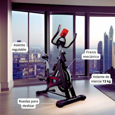 Bicicleta Spinning Rueda Inercia 13 Kg YEP1054-3