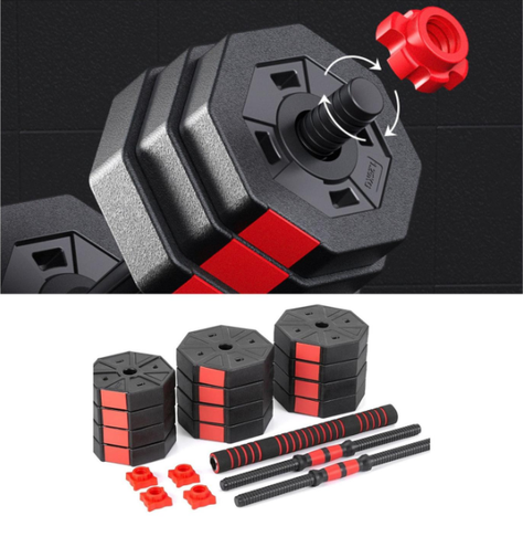Set Mancuernas Barra Ajustables 20 Kg-1