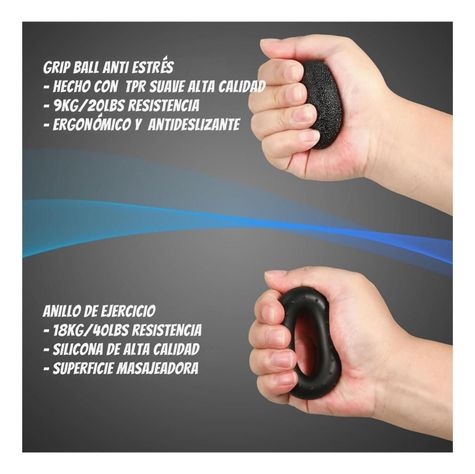 Set Hand Grip 5-60 Kg Manos Dedos Antebrazo Yepsport-3
