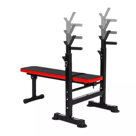 Press Banca Abdominal Reclinable Para Pesas Con Rack-3