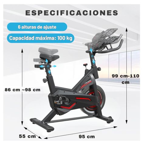 Bicicleta Spinning Estática Pro Con Monitor Yepsport-1