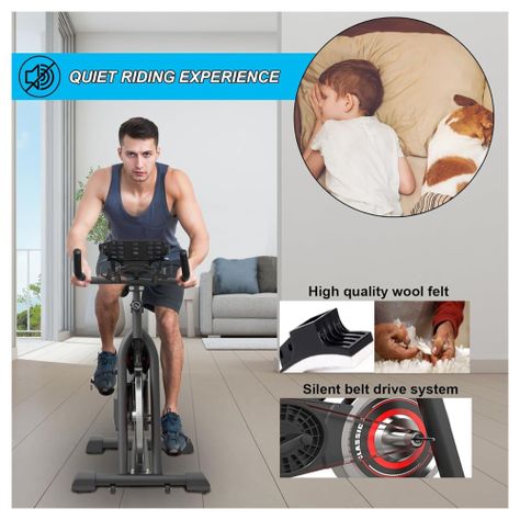Bicicleta Spinning Estática Pro Con Monitor Yepsport-3