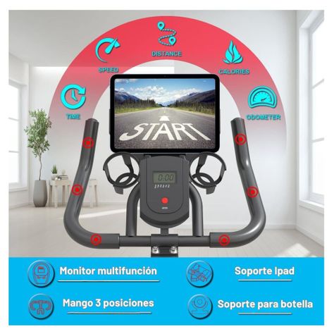 Bicicleta Spinning Estática Pro Con Monitor Yepsport-4