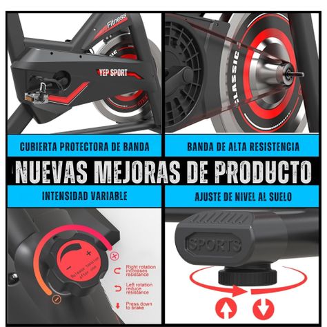 Bicicleta Spinning Estática Pro Con Monitor Yepsport-5