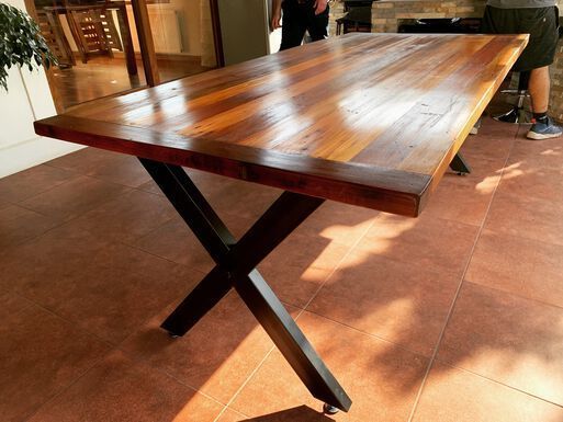 Mesa Comedor Roble Fierro X 160x90cm-1