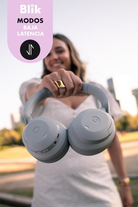 Audífonos Bluetooth Blik Soul900 ANC 55Hrs Gris-5
