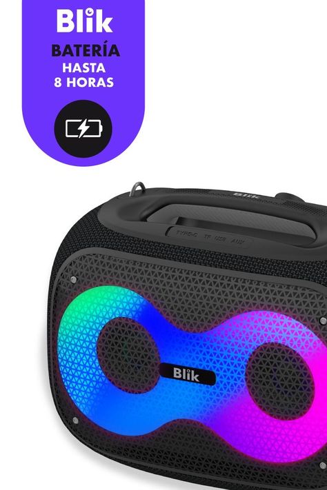 Parlante Bluetooth Portátil Blik Partybass120 Negro-1