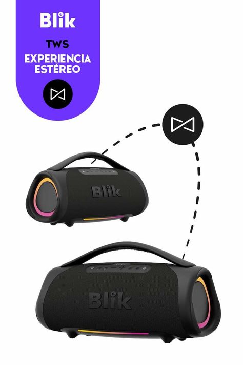 Parlante Bluetooth Portátil Blik Bass400 160W IPX7-6
