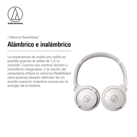 Audífonos Bluetooth Audio-Technica ATH-S220BTWH Blanco-3