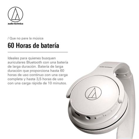 Audífonos Bluetooth Audio-Technica ATH-S220BTWH Blanco-5