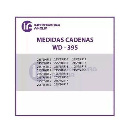 Cadenas para nieve Fácil Montaje WD395-1