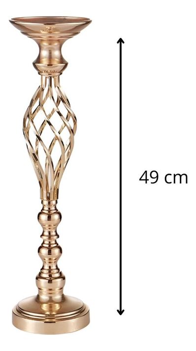 Portavelas Centro Mesa Candelabro Decoración 49cm Jhn-9
