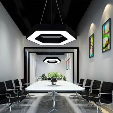 Lampara Colgante Hexagonal LED Minimalista Hogar Sala Lau-7