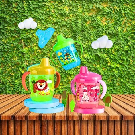 Set 4 Vasos Silicona Antiderrame Entrenador 6M Bebes Lau-1