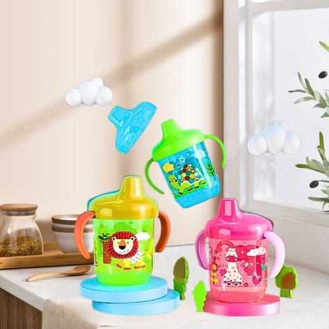 Set 4 Vasos Silicona Antiderrame Entrenador 6M Bebes Lau-3