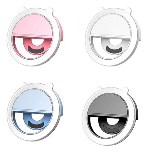 Set 4 Mini Flash Aro LED Selfies Portátil Recargable Lau-0