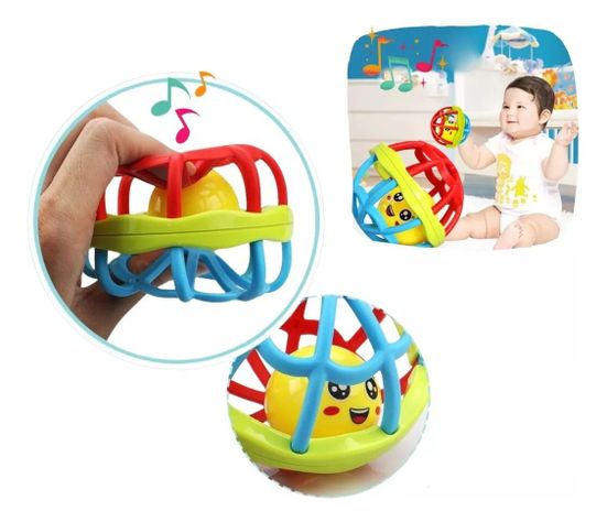 Sonajero Suave Forma Pelota Didactico Juguete Bebe Lau-2