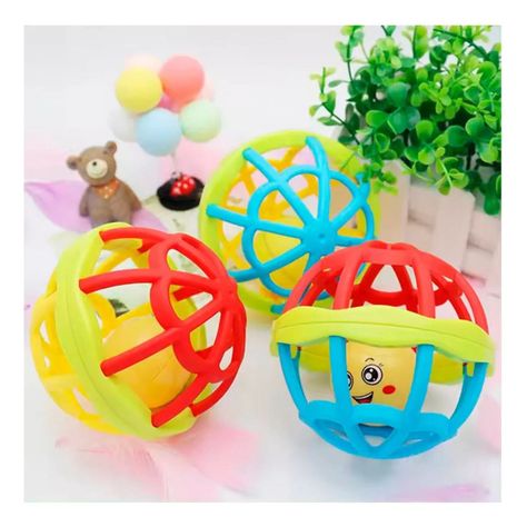 Sonajero Suave Forma Pelota Didactico Juguete Bebe Lau-6