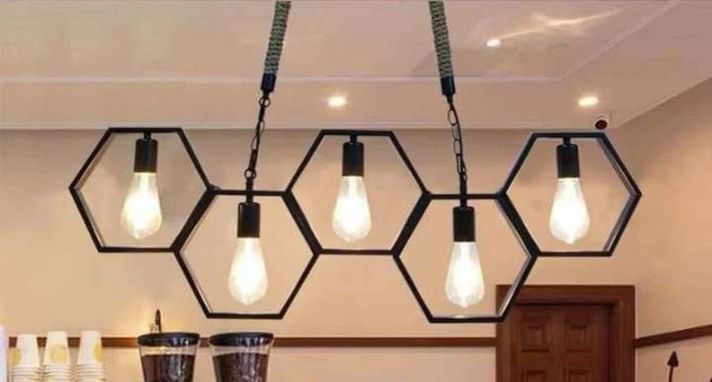Lampara Colgante Techo Moderno 5 Luces Sala Rest Hogar Lau-6