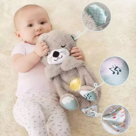 Peluche Nutria Juguete Animal Respira Bebes Dormir Lau-6