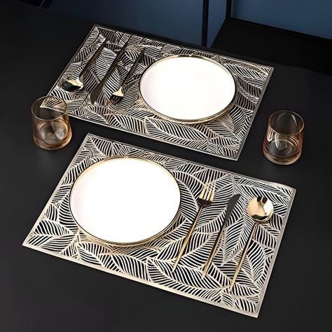 Set 8 Mantel Individuales Cuadrado Antideslizante Cocina Lau-5