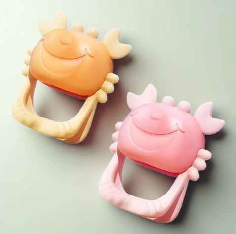 Set 3 Mordedor Silicona Cangrejo Suave Duradero Bebes Lau-3