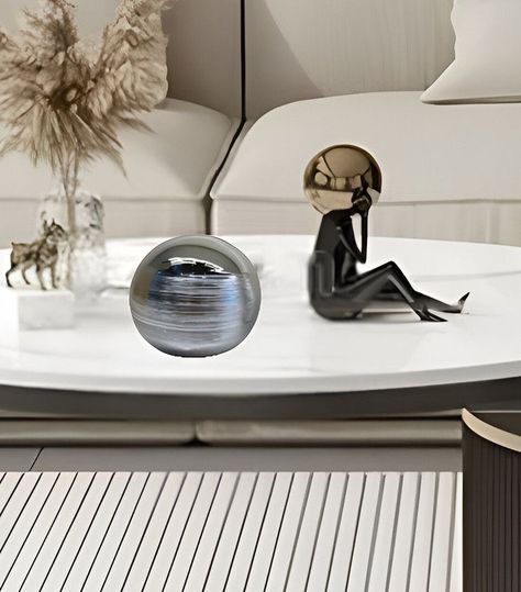 Set 2 Esferas Efecto Raye Decorativa Modernas Lau-5