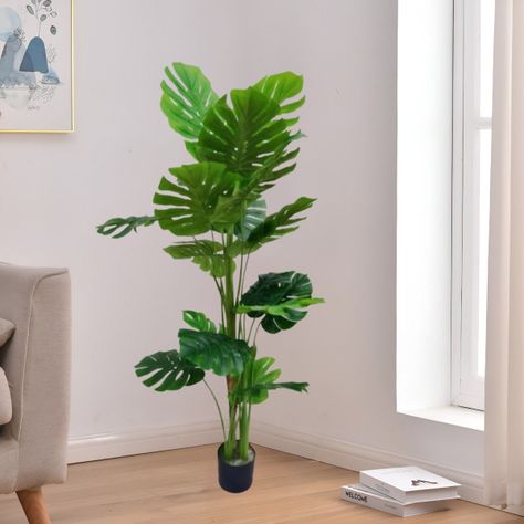 Planta Artificial Tortuga Decorativa Adorno Verde 175cm Jhn-9