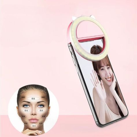 Set 4 Mini Flash Aro LED Selfie Portátil Recargable Lau-1