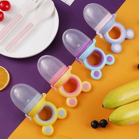 Set 4 Chupete Alimentador Frutas Divertido Comodo Bebe Lau-6