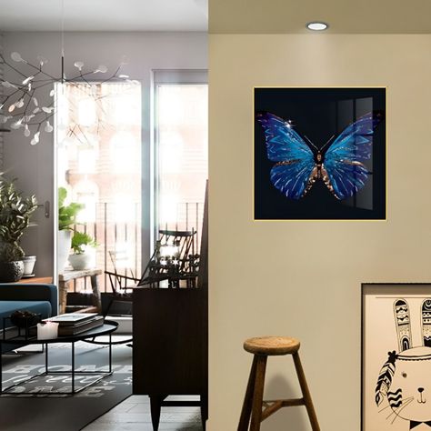 Decoración Pared Arte Pintura Mariposa Abstracta Moderno Jhn-7