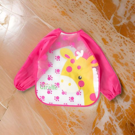 Set 5 Babero Impermeable Manga Larga Pintura Cocina Niño Lau-4