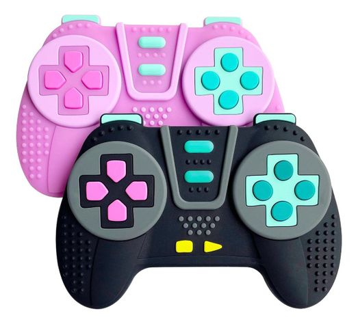 Set 3 Mordedor Silicona Forma Control Joystick Bebes Lau -0