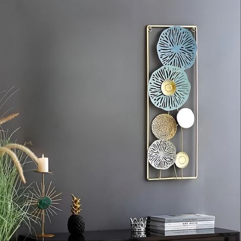 Decoración Espejo Pared Metal Ligero Moderno Elegante Jhn-2