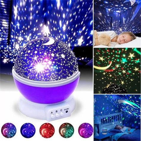 Proyector Rotatoria Cielo Estrellas Noche Alumbra Bebe Lau-6