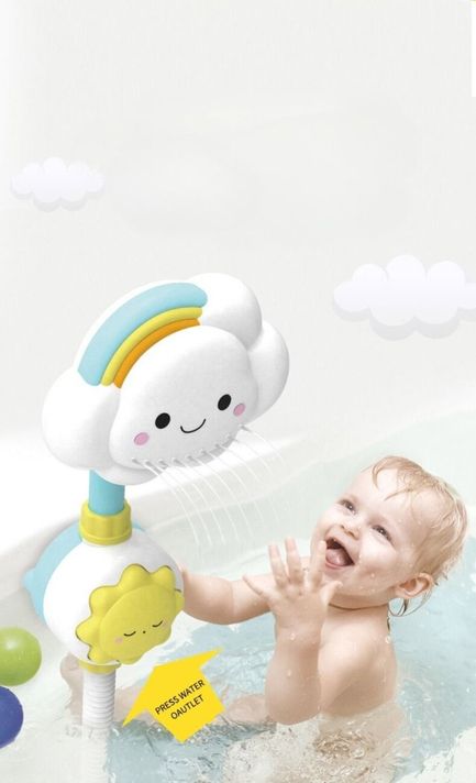 Juguete Baño Ducha Infantil Bañera Nube Bebe Portatil Lau-2