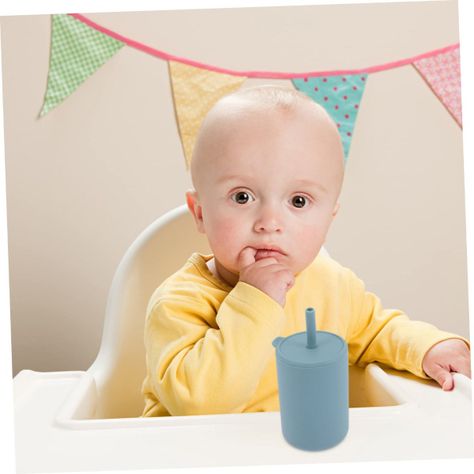 Set 3 Vasos Silicona Bombilla Entrenamiento Bebe Niños Lau-2