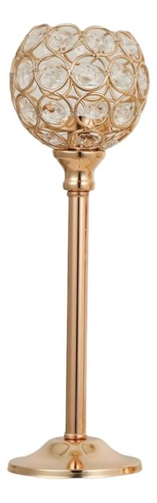 Candelabro Cristal Soporte Centro Mesa Elegante 27cm Jhn-0