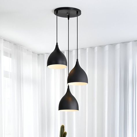 Lampara Colgante Triple Diseño Gota Hogar Comedor Lau-3