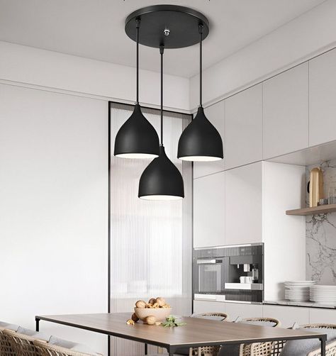 Lampara Colgante Triple Diseño Gota Hogar Comedor Lau-6