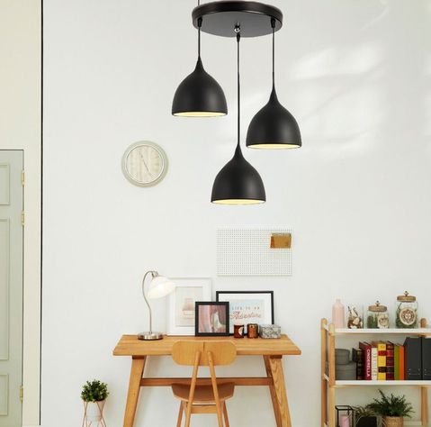Lampara Colgante Triple Diseño Gota Hogar Comedor Lau-8