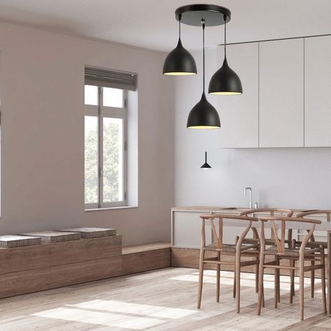Lampara Colgante Triple Diseño Gota Hogar Comedor Lau-9