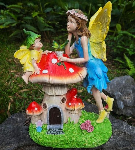 Figura Jardín Estatua Ángel Escultura Hada Decoración Jhn-5