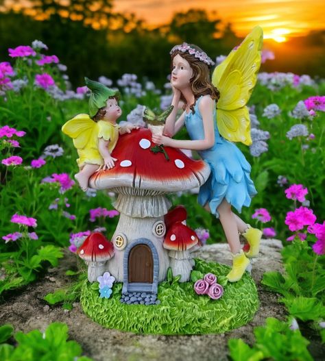 Figura Jardín Estatua Ángel Escultura Hada Decoración Jhn-6
