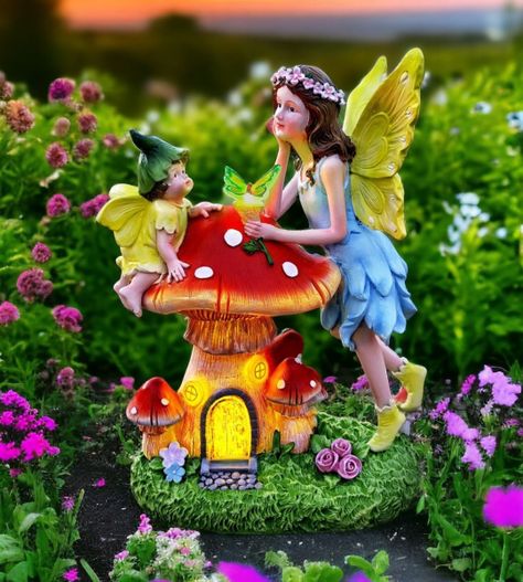 Figura Jardín Estatua Ángel Escultura Hada Decoración Jhn-8