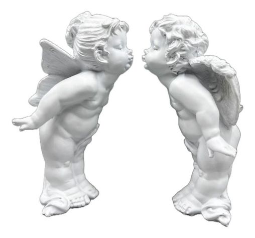Estatua Pareja de Ángeles Nórdico Duradera Obra Fina Jhn-0